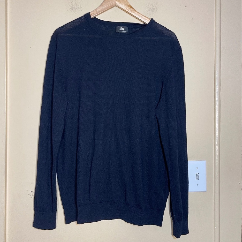 H&M Black Men's Sweater Merino Wool